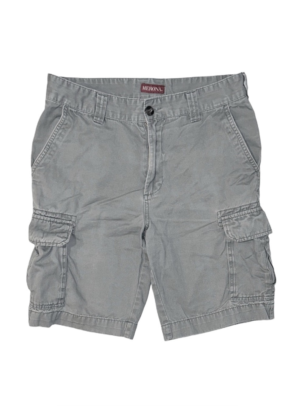 MERONA Men's Grey Cargo Pocket Shorts 30 Inch Waist